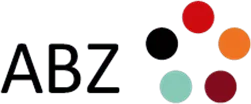 Logo ABZ schwarz blau violett orange rot ohne Hintergrund