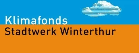 Logo klimafonds wolke orange blau