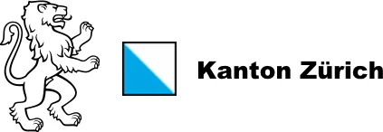 Logo Kanton Zürich Löwe blau weiss schwarz