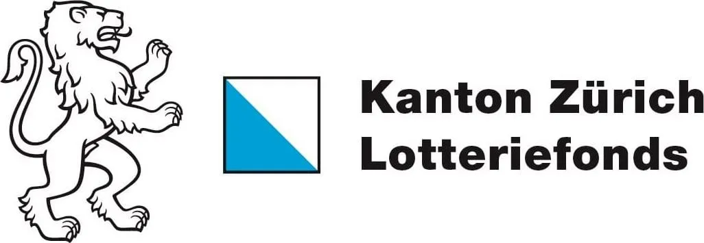 Logo Lotteriefonds Kanton Zürich blau weiss Löwe schwarz