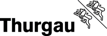 Logo Thurgau Löwe schwarz Schrift ohne Hintergrund