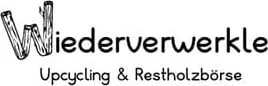 Logo Wiederverwerkle Upcycling und Restholzbörse schwarz Holz